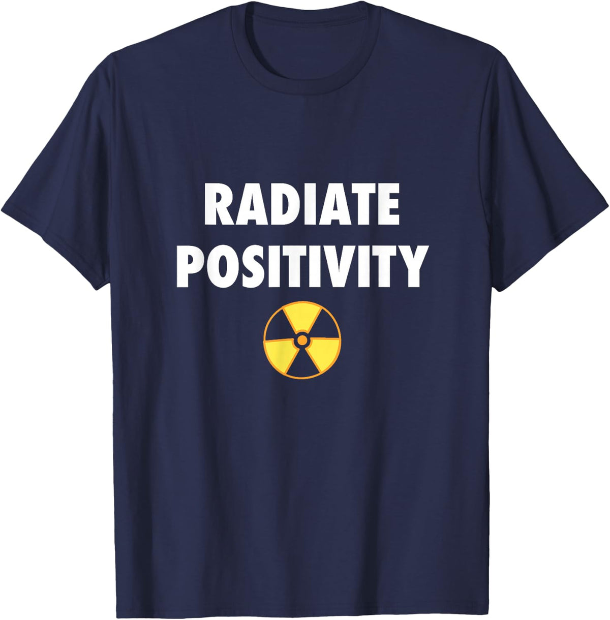 Radiate Positivity X-ray Radiology Tech Radiologist T-Shirt - Navy Blue