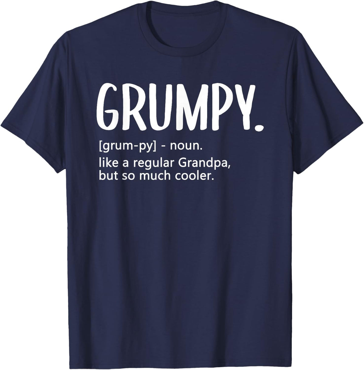 Grumpy for Men Fathers Day Regular Grandpa Grumpy T-Shirt - Navy Blue