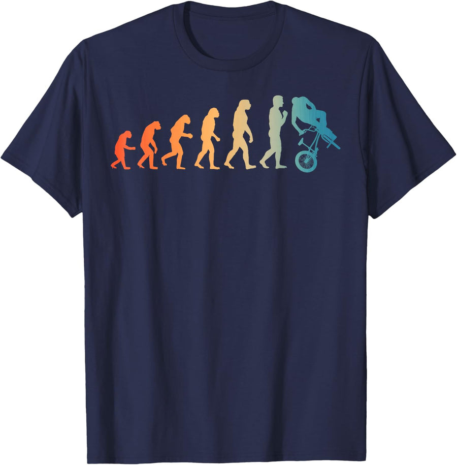 Cool BMX Design for Men Women Boys BMX Rider Off Road BMX T-Shirt - Navy Blue