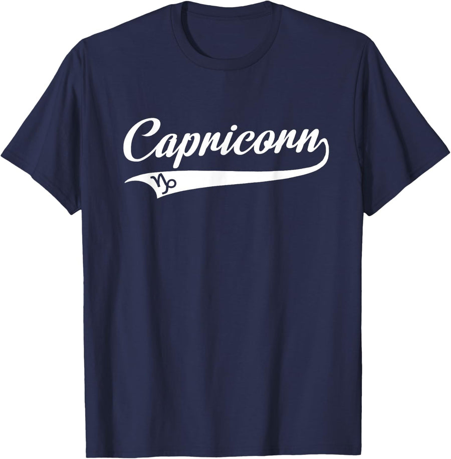 Capricorn Zodiac Sign Horoscope - Birthday Gift Idea Classic T-Shirt - Navy Blue