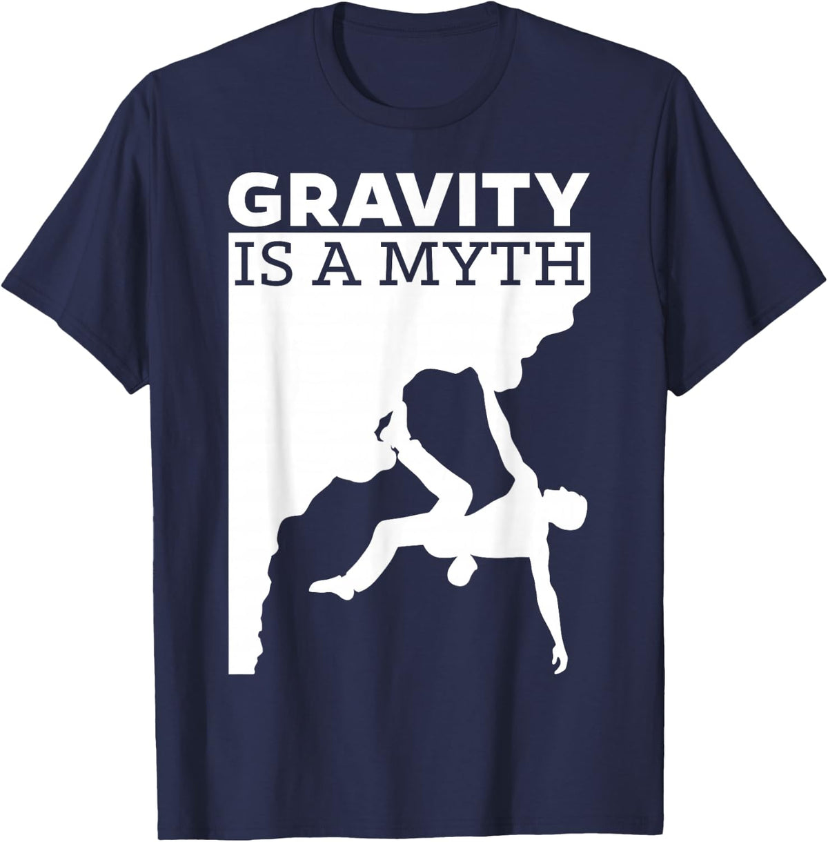 Gravity Myth Bouldering Climbing Mountaineering T-Shirt - Navy Blue