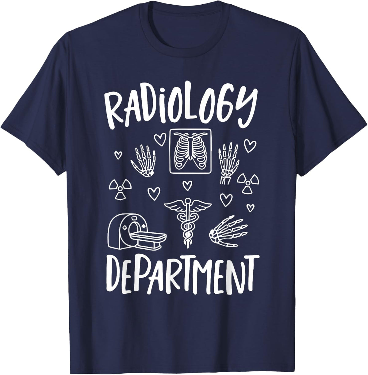 Radiology Department X-Ray Tech T-Shirt - Navy Blue