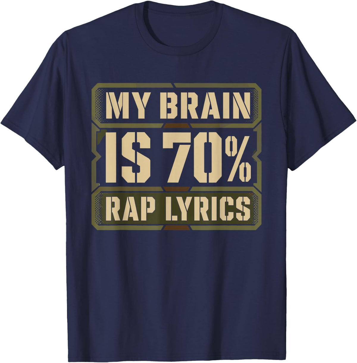 Cool Rapper Art for Men Women Rap Music Lover Hip Hop Rapper T-Shirt - Navy Blue
