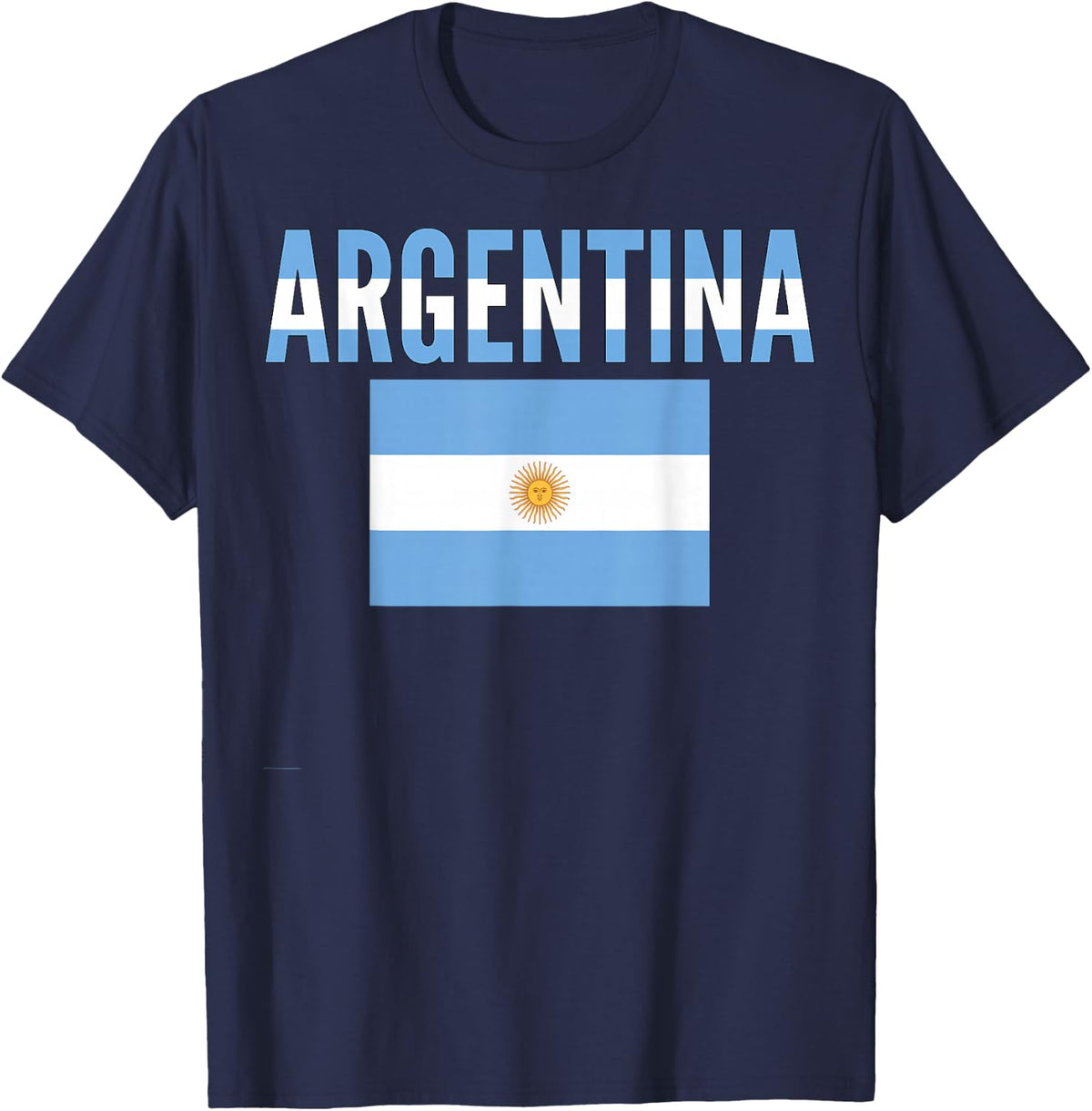 Argentinian - Argentina Country Flag T-Shirt - Navy Blue