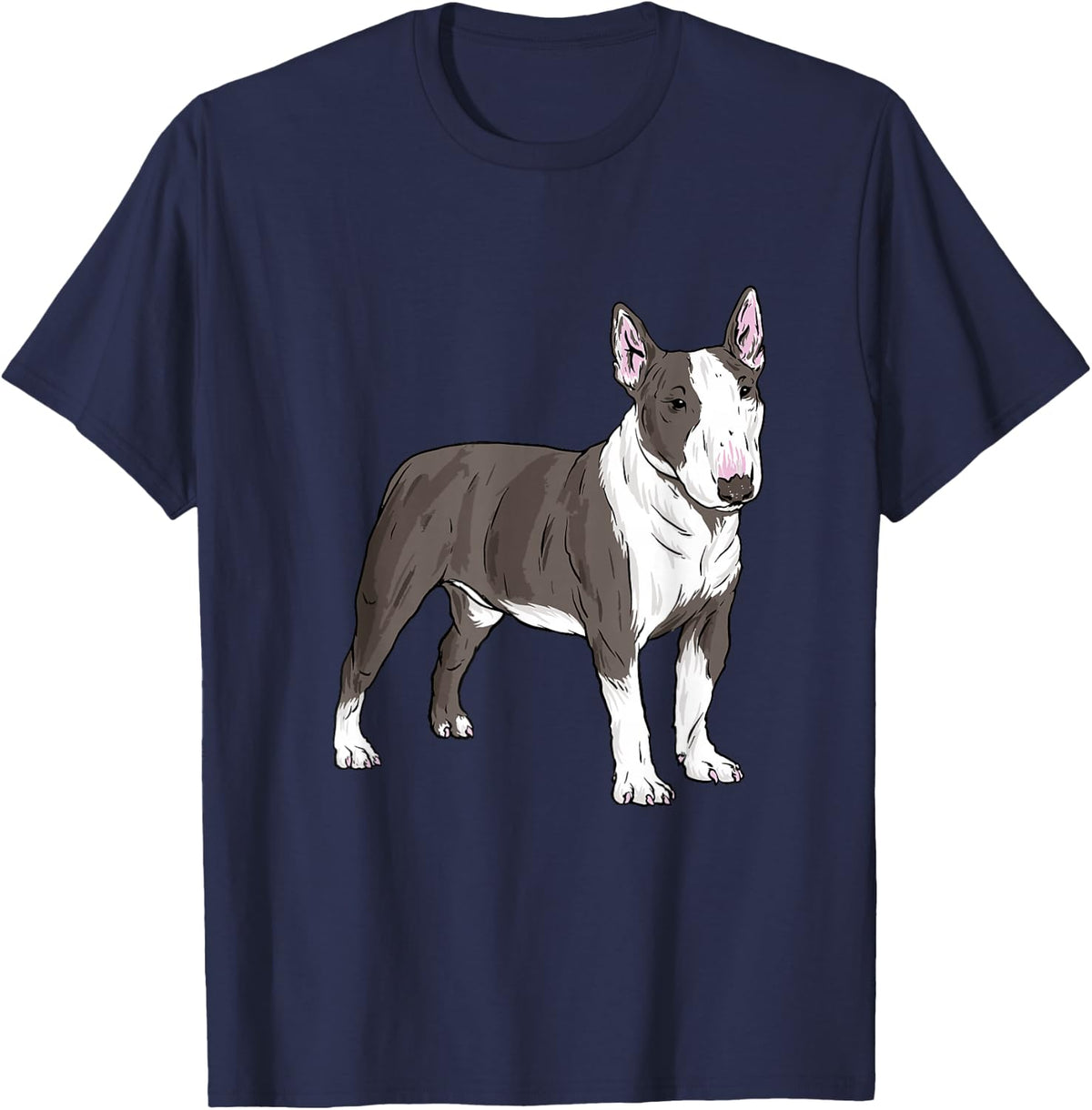 Great Mini Pitbull Terrier Miniature Bull Terrier Breed Dog T-Shirt - Navy Blue