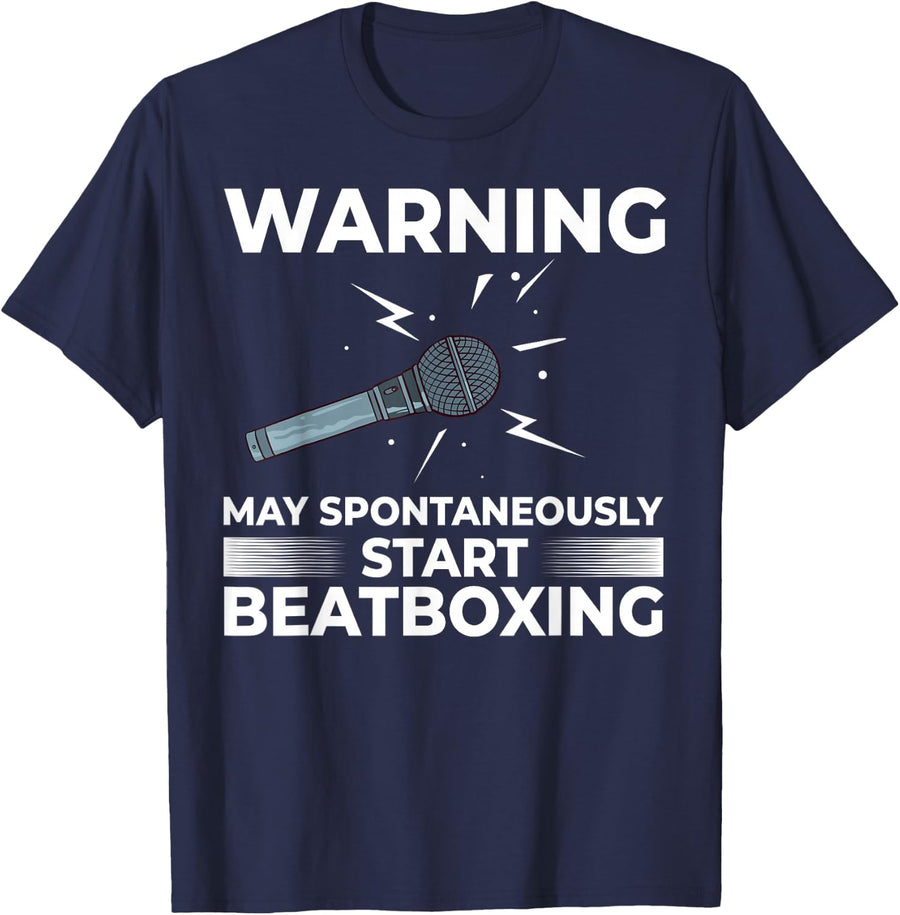 Beatboxing Music Challenge Beat Beatbox T-Shirt - Navy Blue