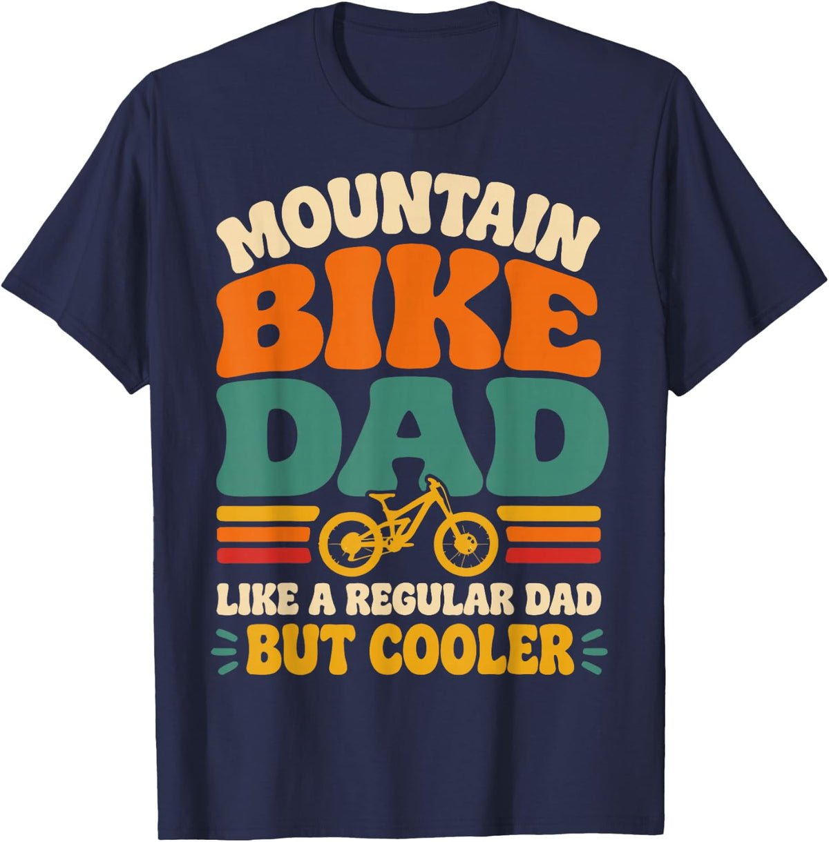 Mountain Bike Dad T-Shirt - Navy Blue
