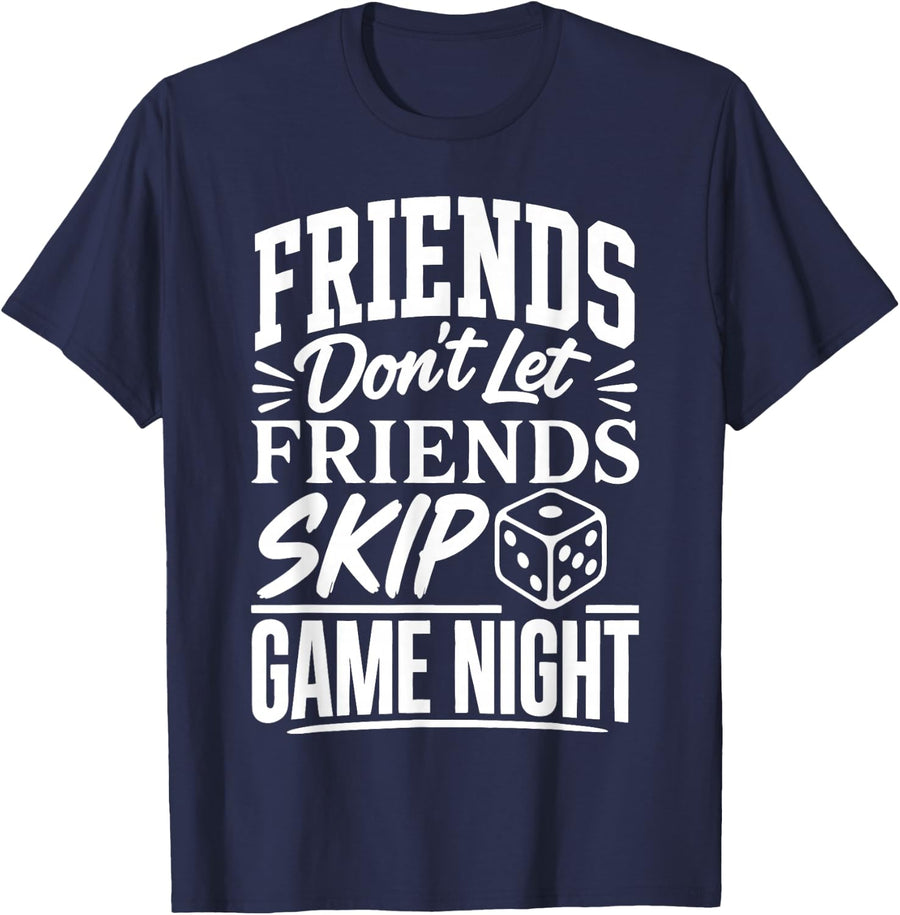 Friends Game Night Board Games Players T-Shirt - Navy Blue