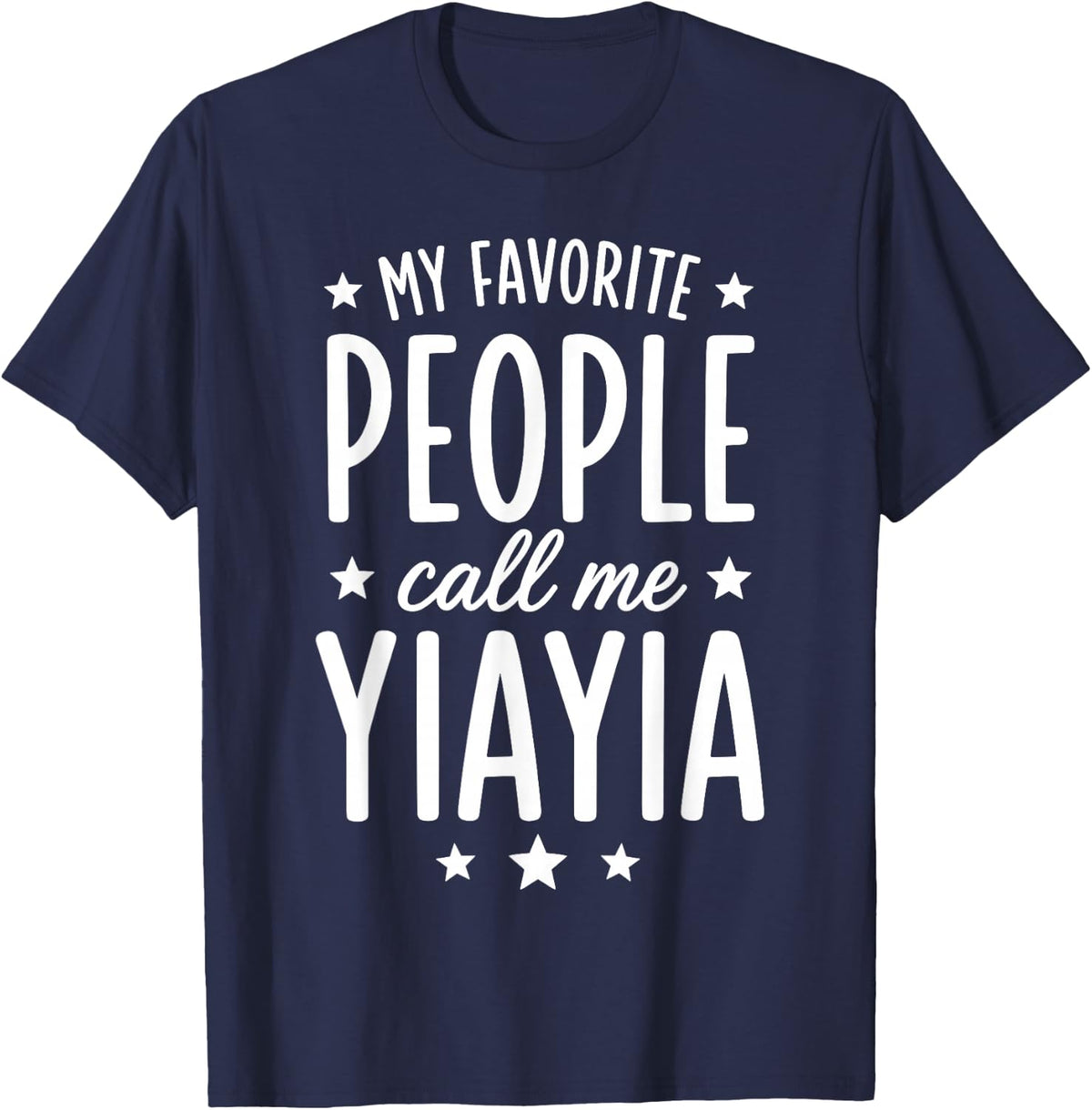 Yiayia Art for Grandma Nana Birthday from Grandkids Yiayia T-Shirt - Navy Blue