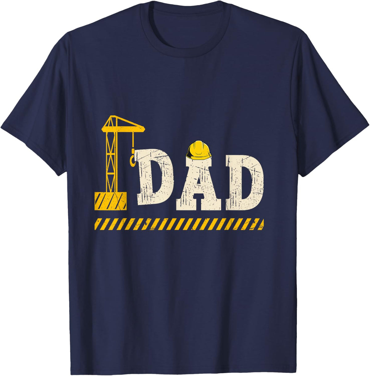 Happy Father's Day Construction For Son DAD Father's Day T-Shirt - Navy Blue