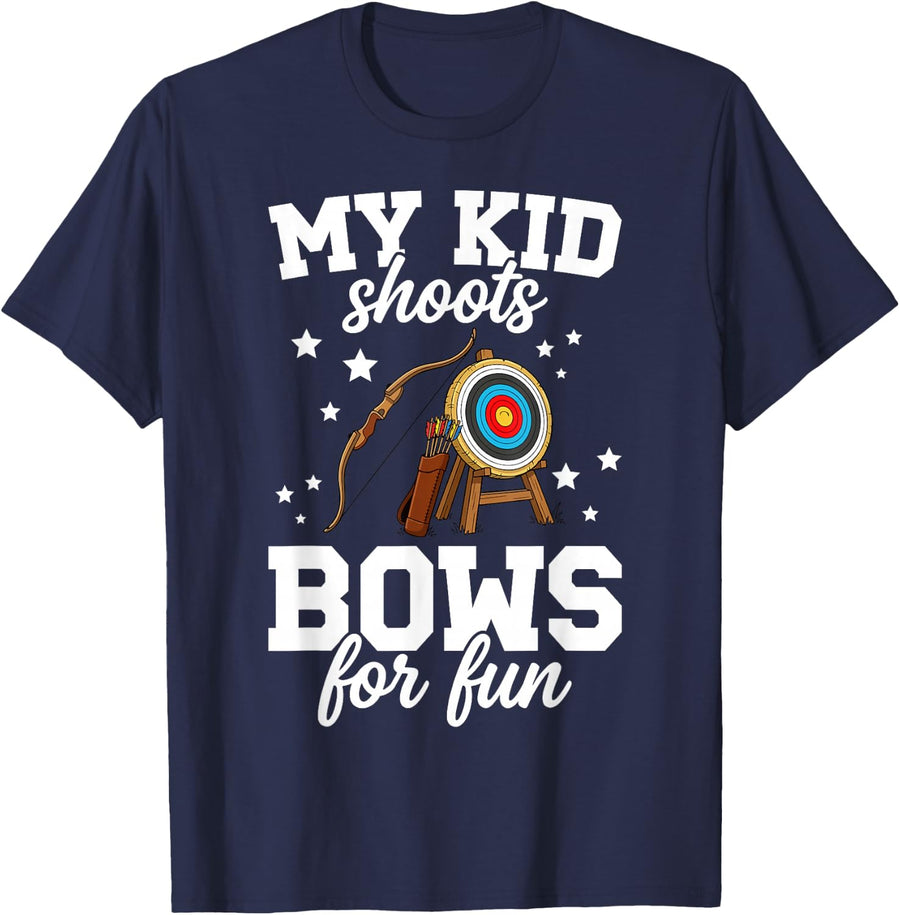 Archery Mom of an Archer Mom Funny Archery Mama T-Shirt - Navy Blue