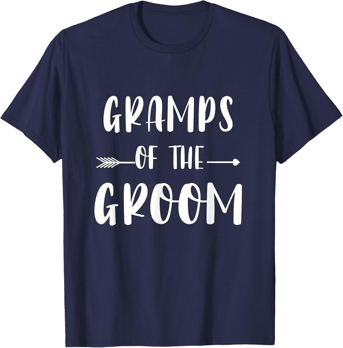 Gramps Of The Groom Wedding Party Matching Bridal Party T-Shirt - Navy Blue