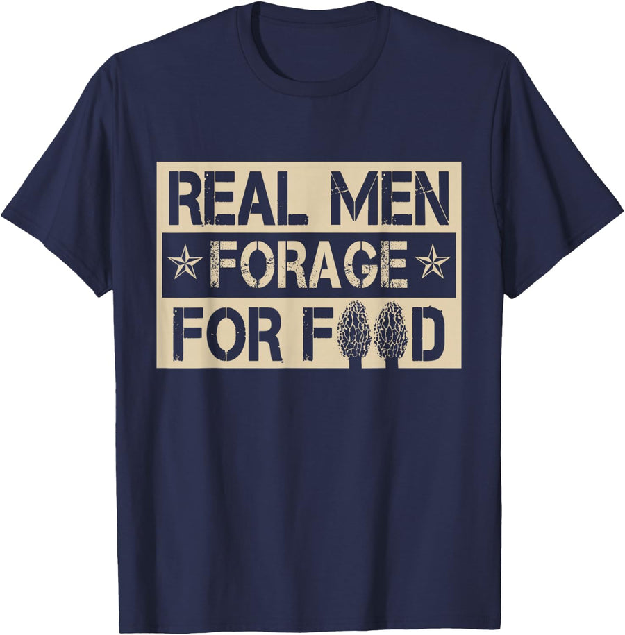Funny Mushrooms Morel Men T-Shirt - Navy Blue