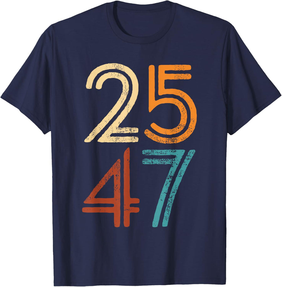 Vintage 2547 Men Women T-Shirt - Navy Blue