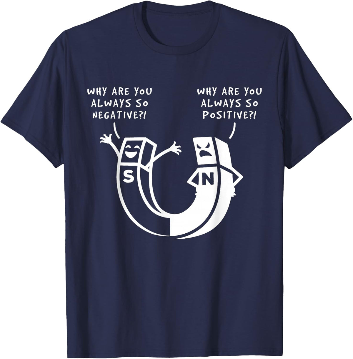 Physics Magnetic Field - Magnetism Gift Idea Scientist T-Shirt - Navy Blue