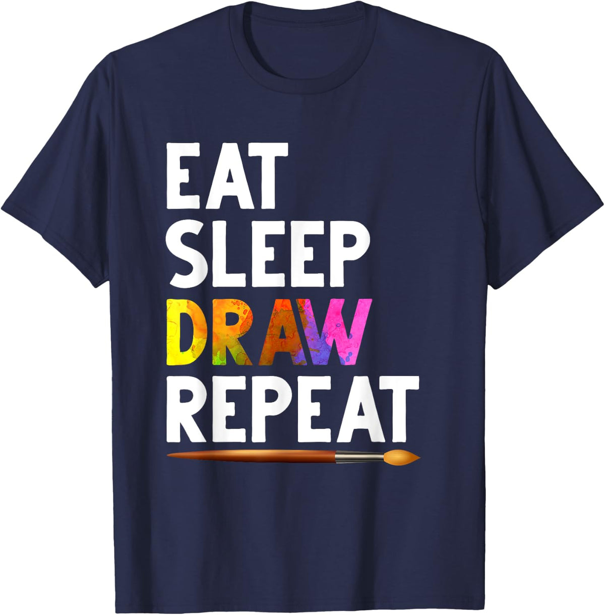 Art School Student Gift Funny Sketching Drawing Artist T-Shirt - Navy Blue