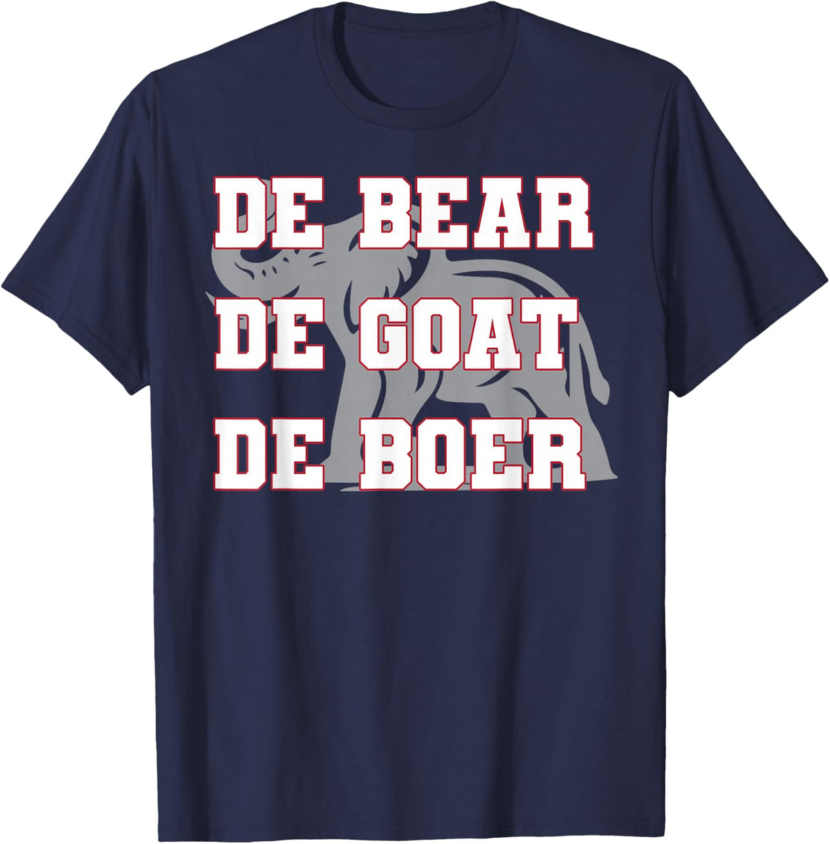 Elephant De Bear De Goat De Boer T-Shirt - Navy Blue