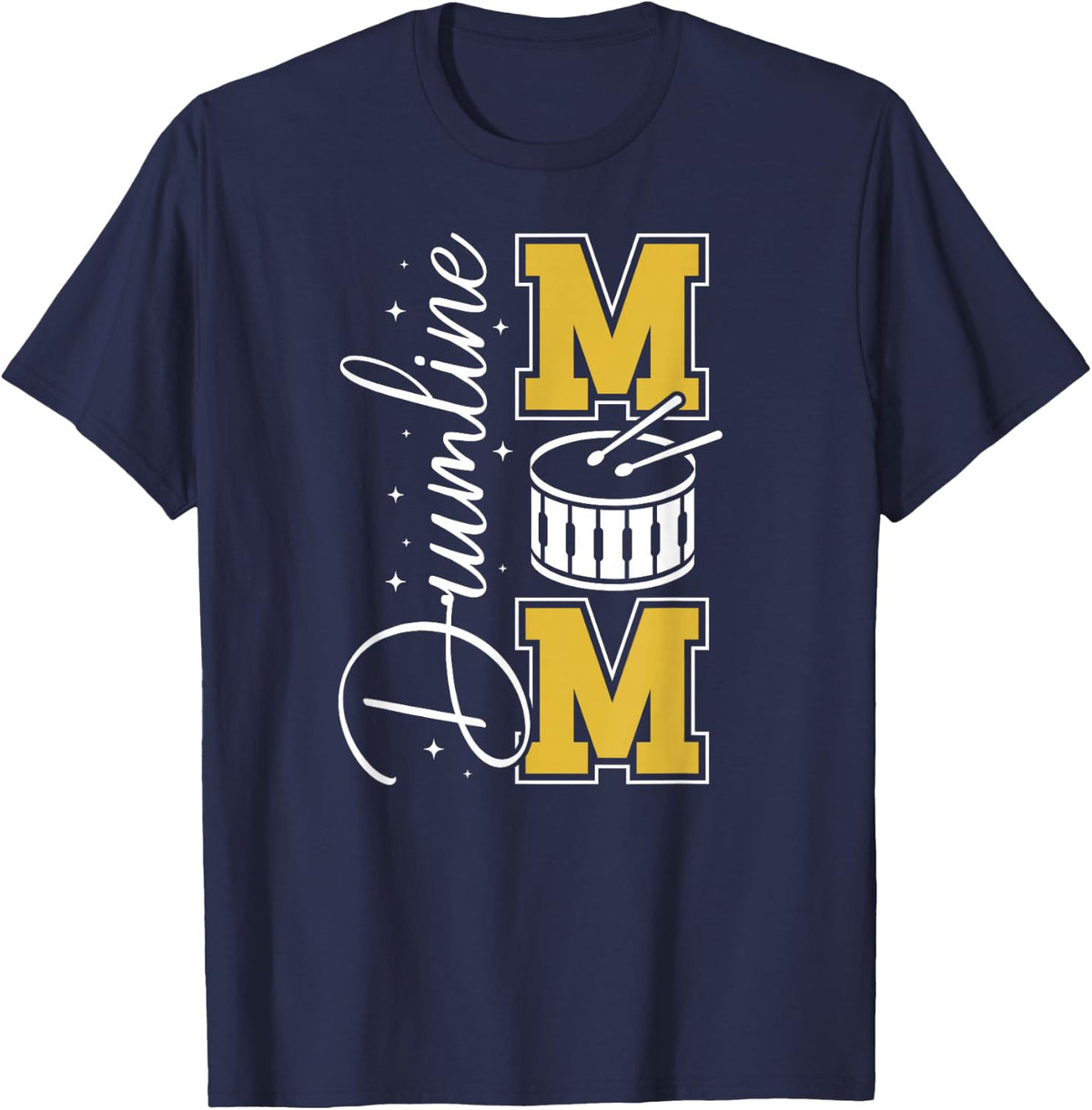 Drumline Mom Drumline Mama Drumline Mother T-Shirt - Navy Blue