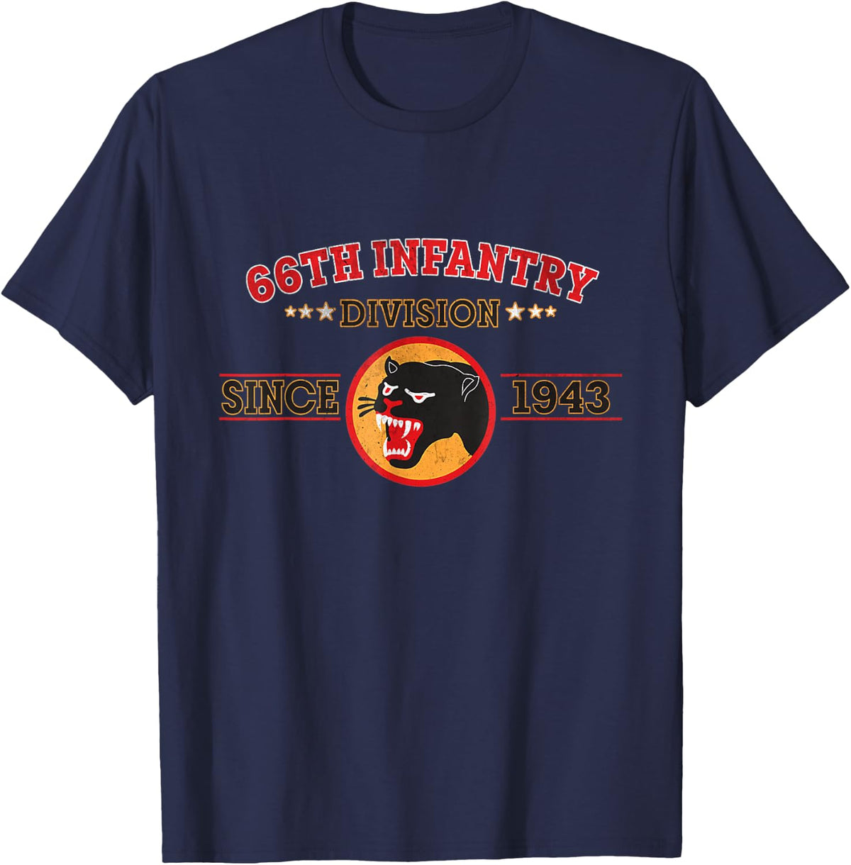 66th Infantry Division Military Retired Veterans Day Papa T-Shirt - Navy Blue