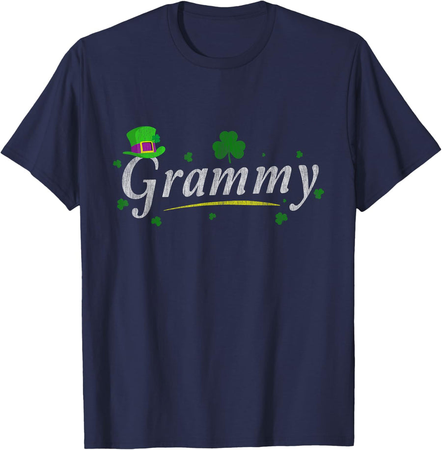 Grammy St Saint Patrick's Day Irish Shirt Family Matching T-Shirt - Navy Blue