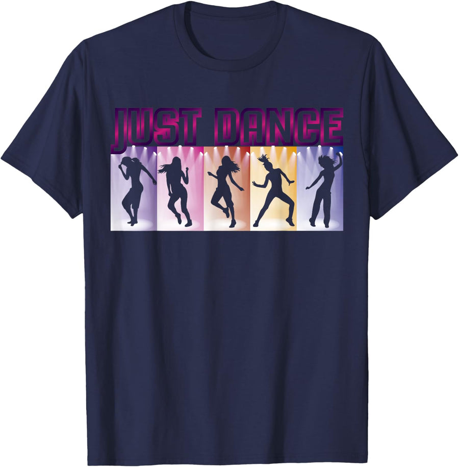 Just Dancing Funny Freestyle Dance Party T-Shirt - Navy Blue