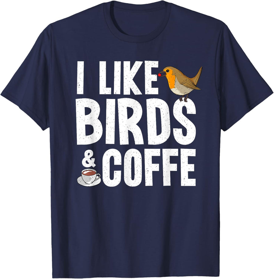 Best Bird Art For Men Women Birding Nerd Birder Bird Watcher T-Shirt - Navy Blue