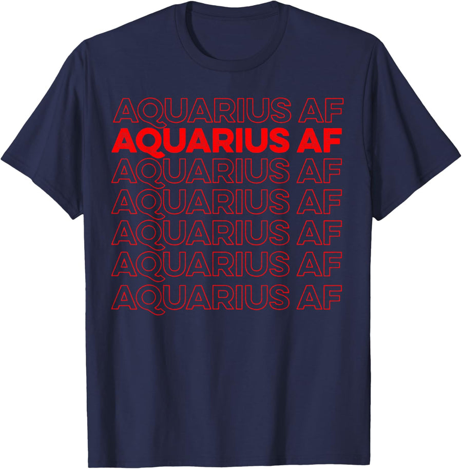 Aquarius AF T-Shirt - Navy Blue