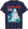 Shark 8th Birthday T-Shirt - Navy Blue