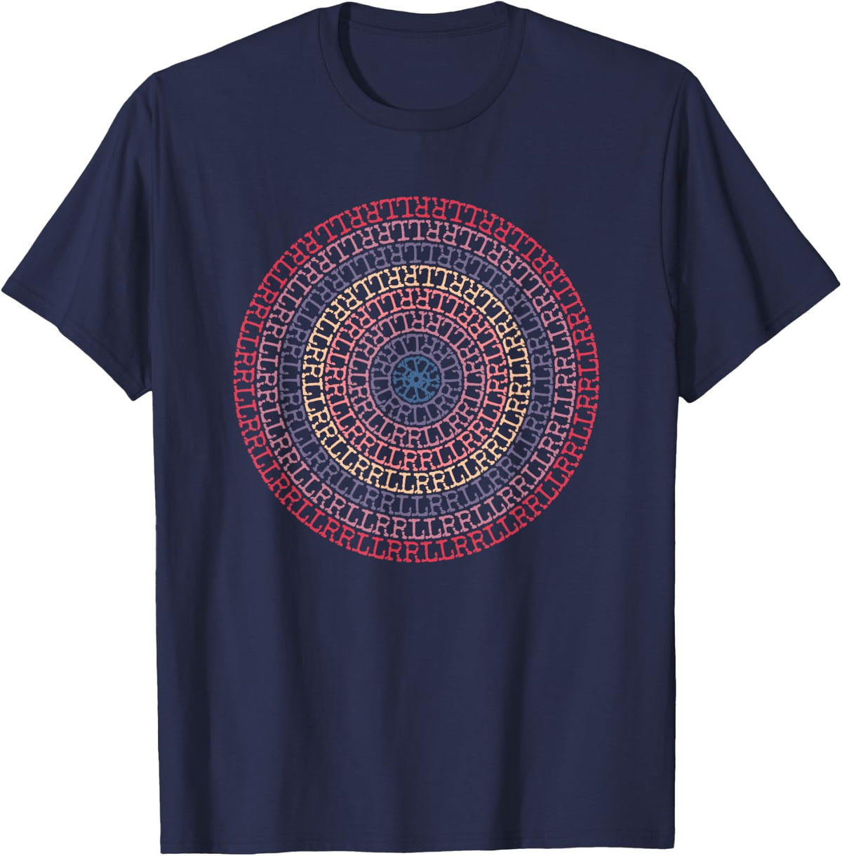 Drum Rudiment - Single Stroke Roll - Marching Drummer T-Shirt - Navy Blue