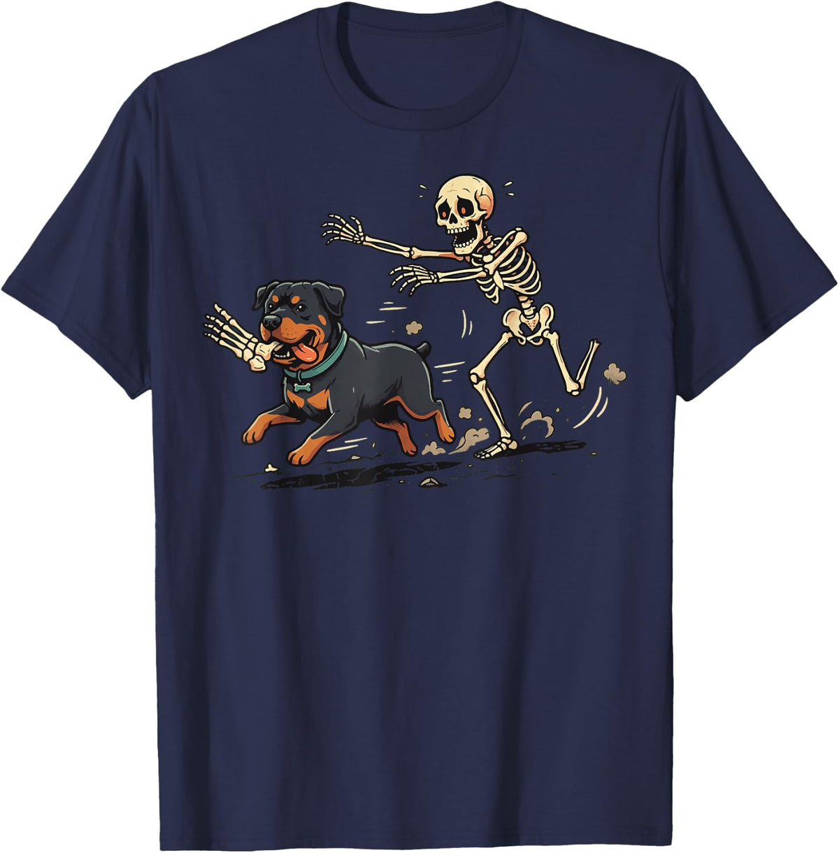 Rottweiler Halloween T-Shirt - Navy Blue