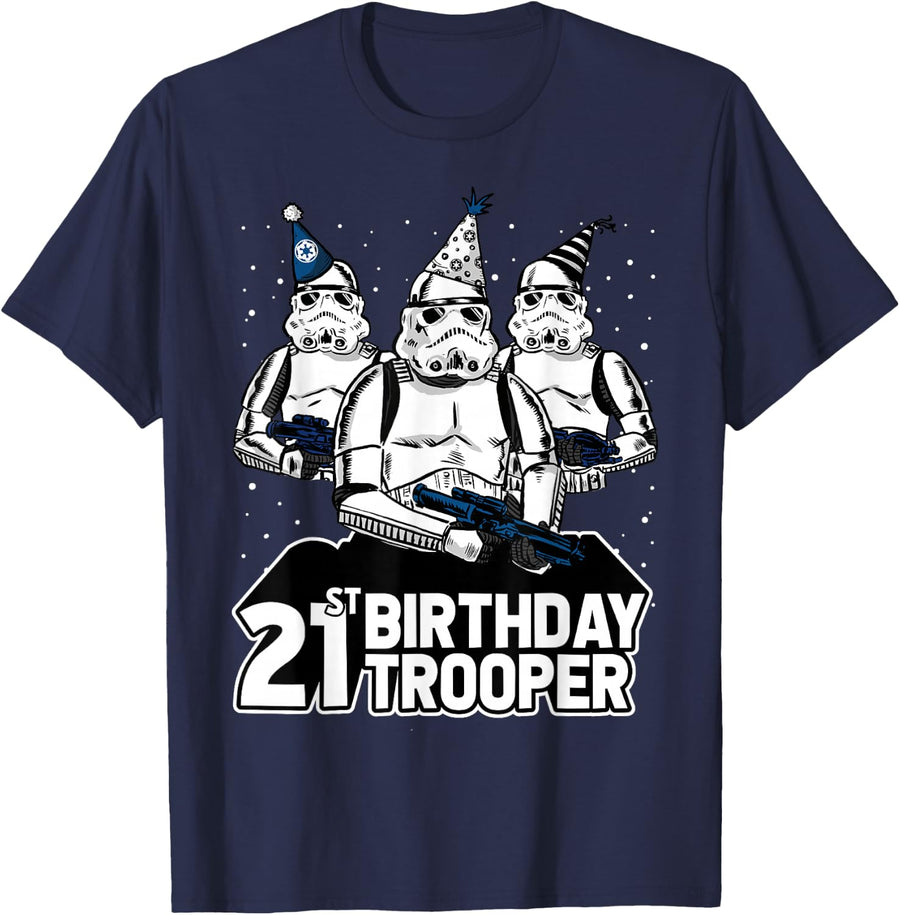 Star Wars Stormtrooper Party Hats Trio 21st Birthday Trooper T-Shirt - Navy Blue