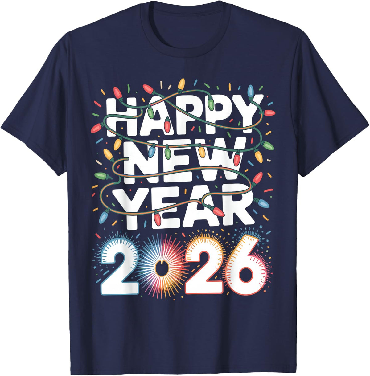 Happy New Year 2026 Sparkle Shirt for Women T-Shirt - Navy Blue
