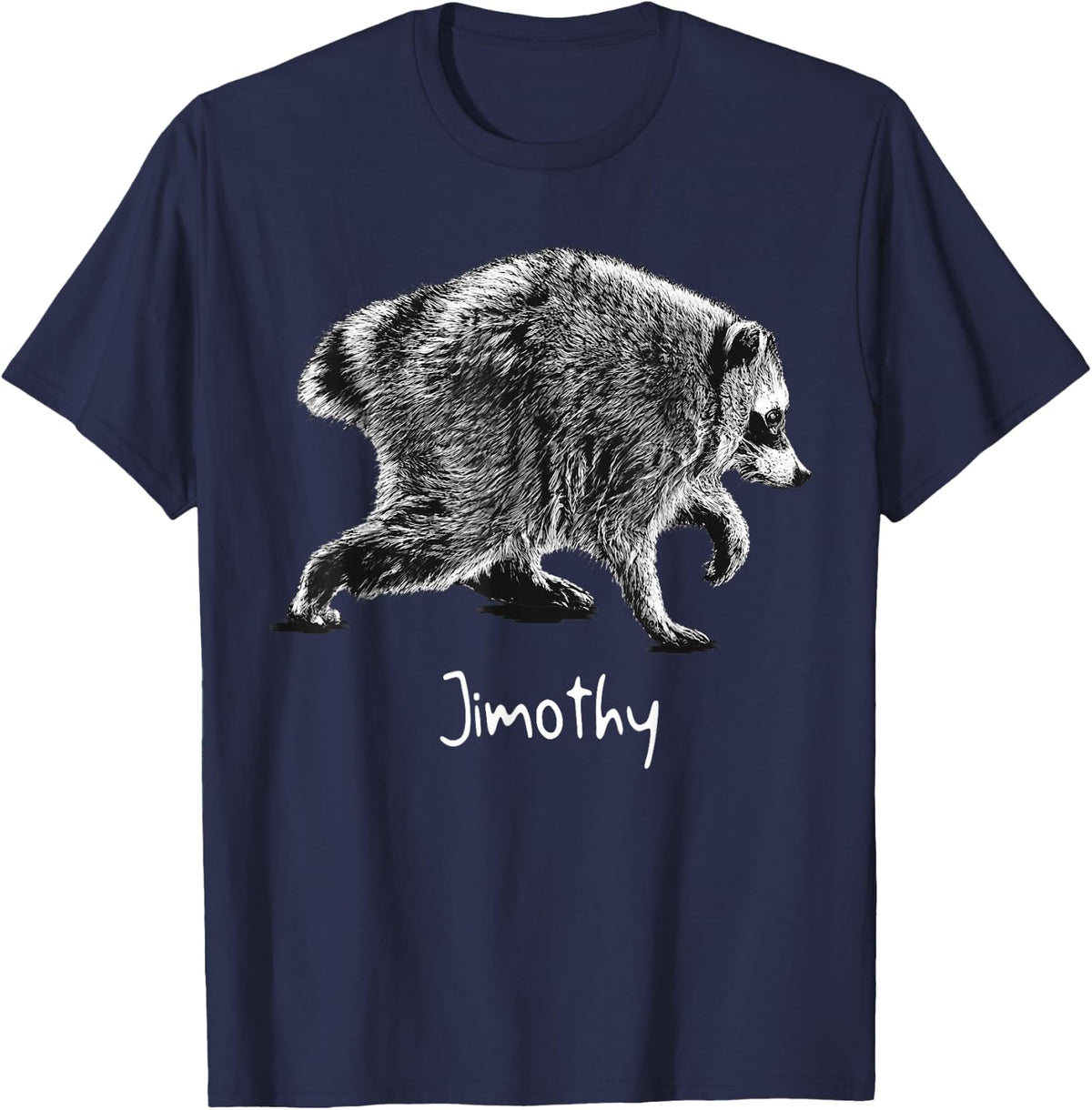 Jimothy Viral Raccoon Meme Shirt Funny Trash Panda Wildlife T-Shirt - Navy Blue