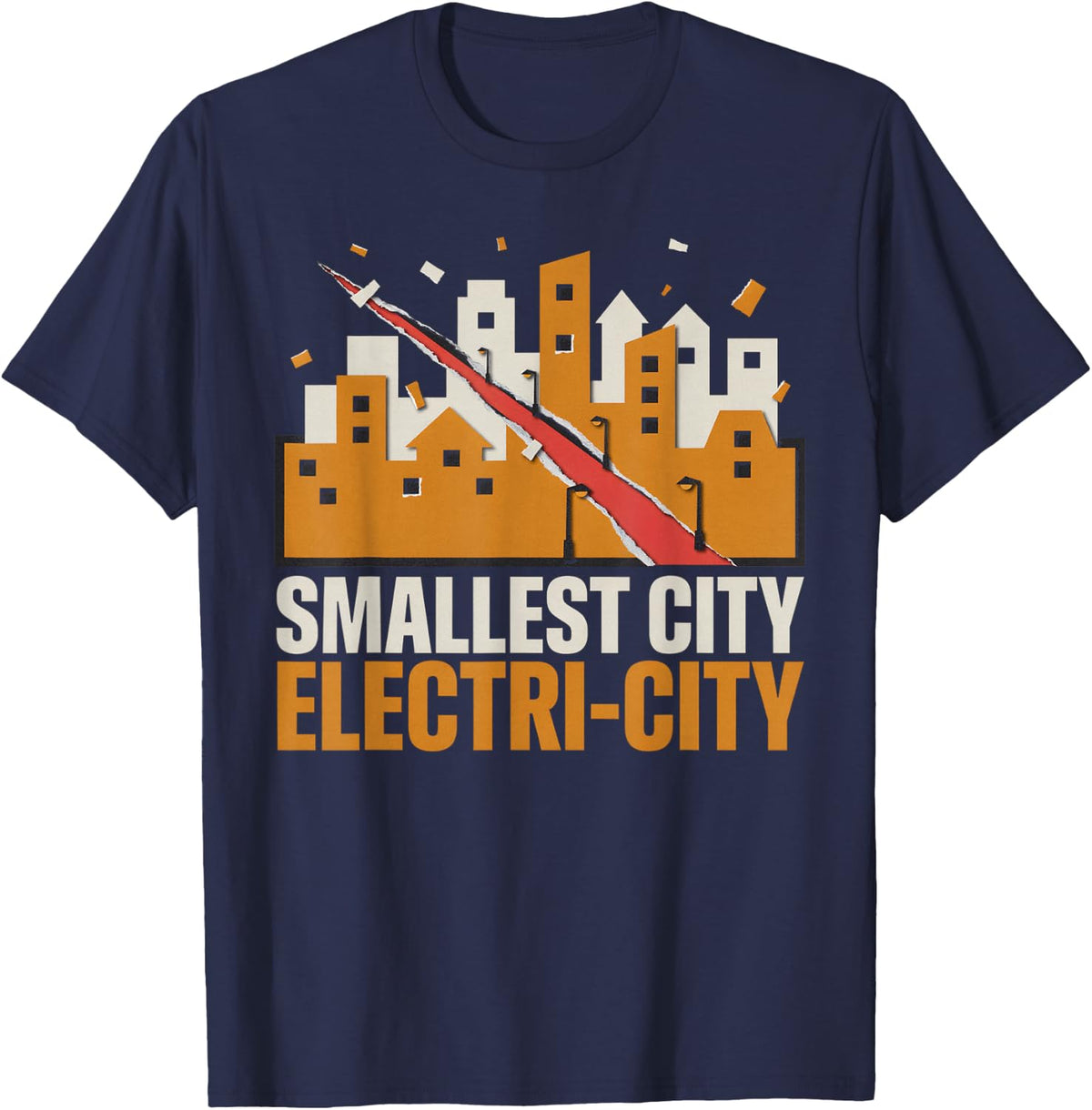 Electrician Electrical Engineer Tools Electricity T-Shirt - Navy Blue