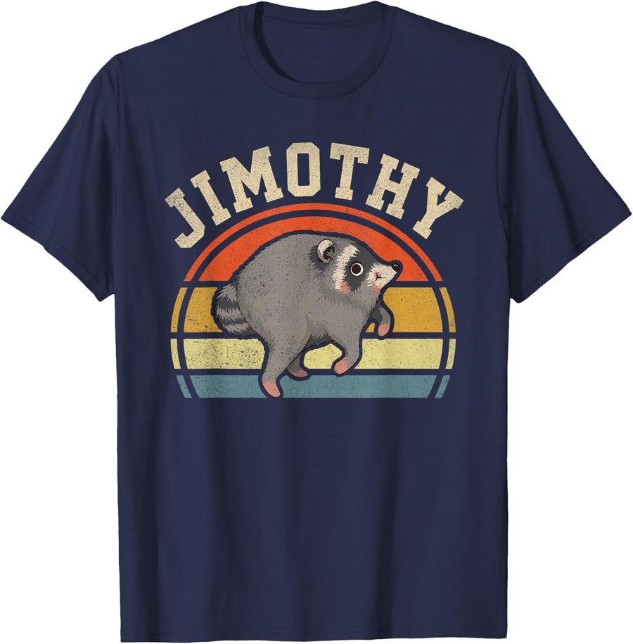 Jimothy Raccoon Seattle Feral Funny Trash Panda Wildlife Tee T-Shirt - Navy Blue