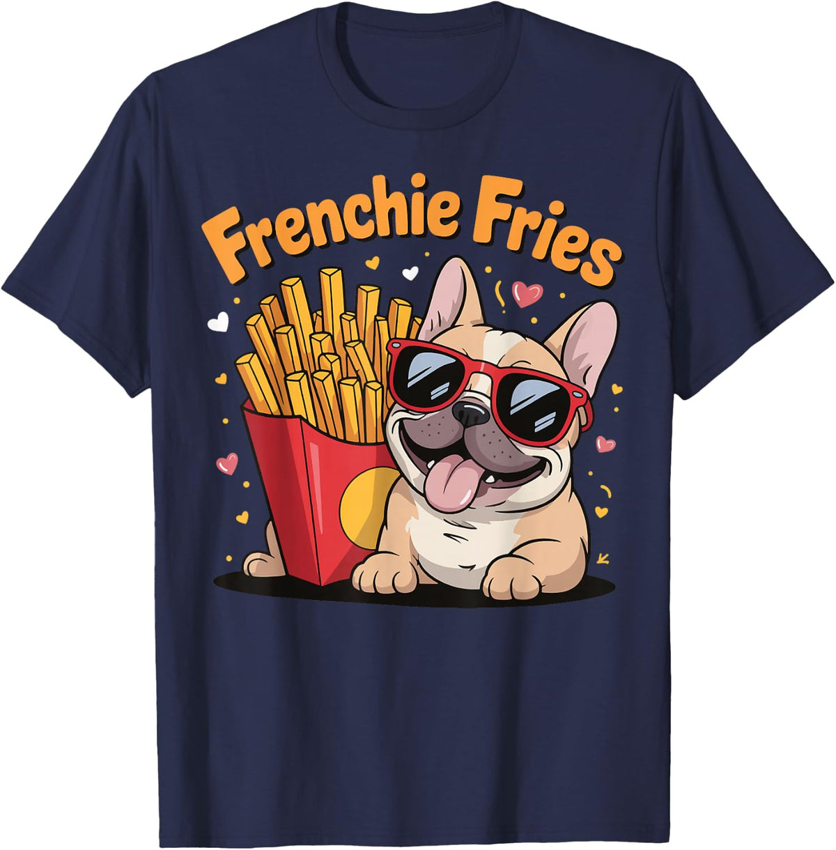 Frenchie Fries T-Shirt - Navy Blue