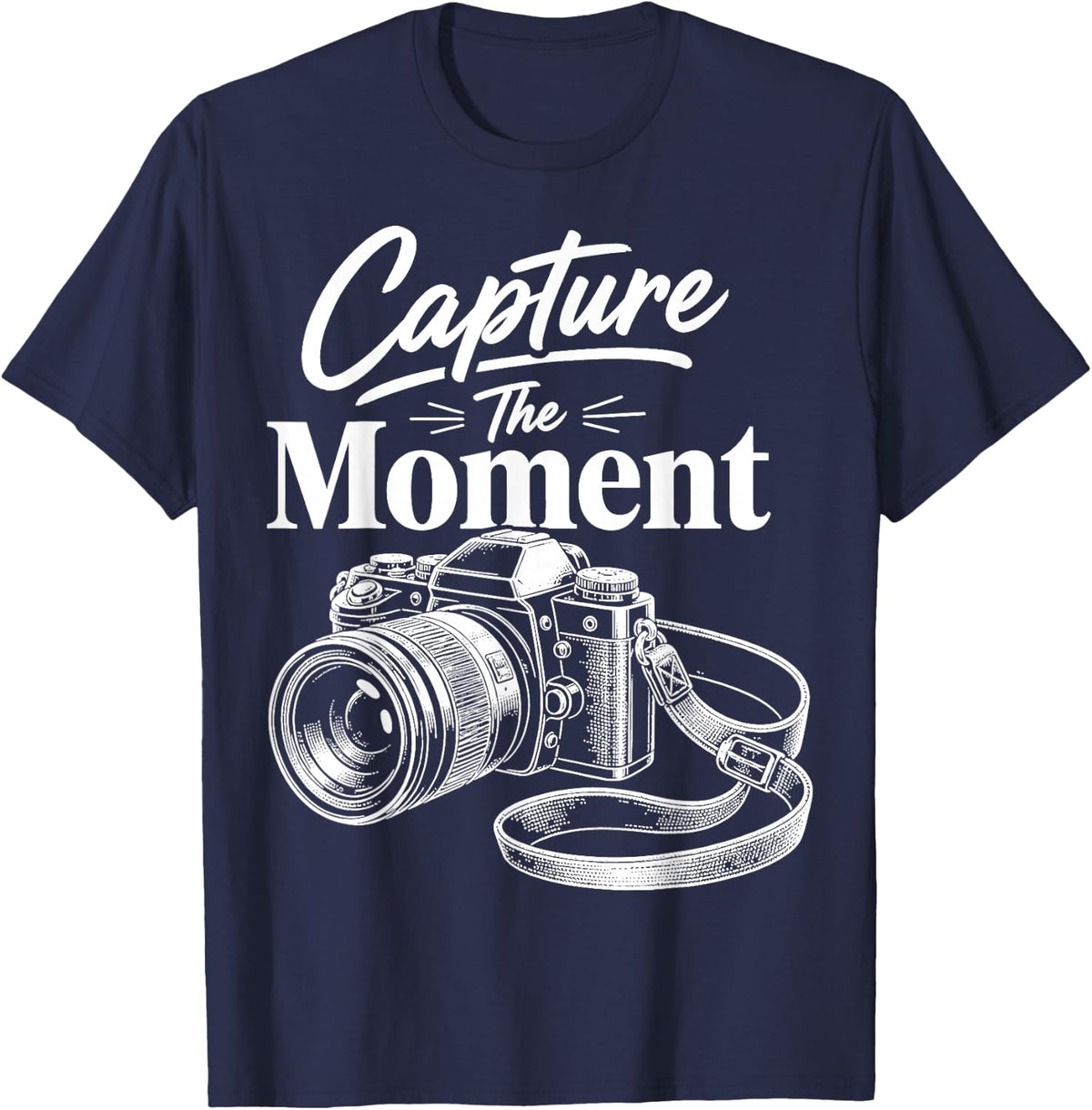 Photography Saying Camera Photographer T-Shirt - Navy Blue