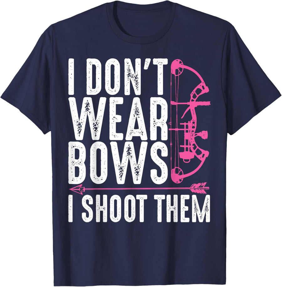 Funny Archery Gift for Women Bow Hunting Archer Mother's Day T-Shirt - Navy Blue