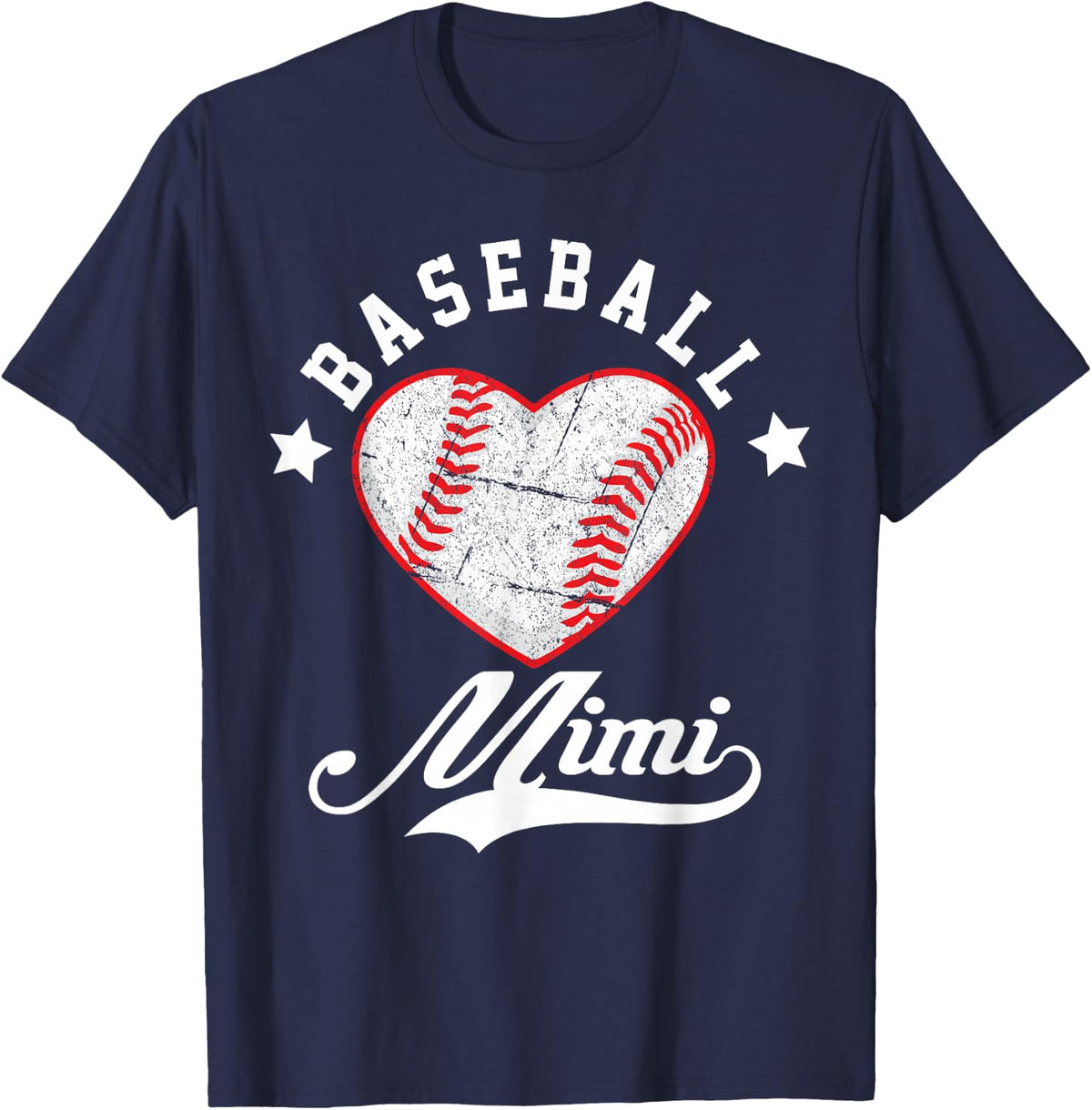 Vintage Baseball Mimi Love Baseball Player Mother's Day 2023 T-Shirt - Navy Blue