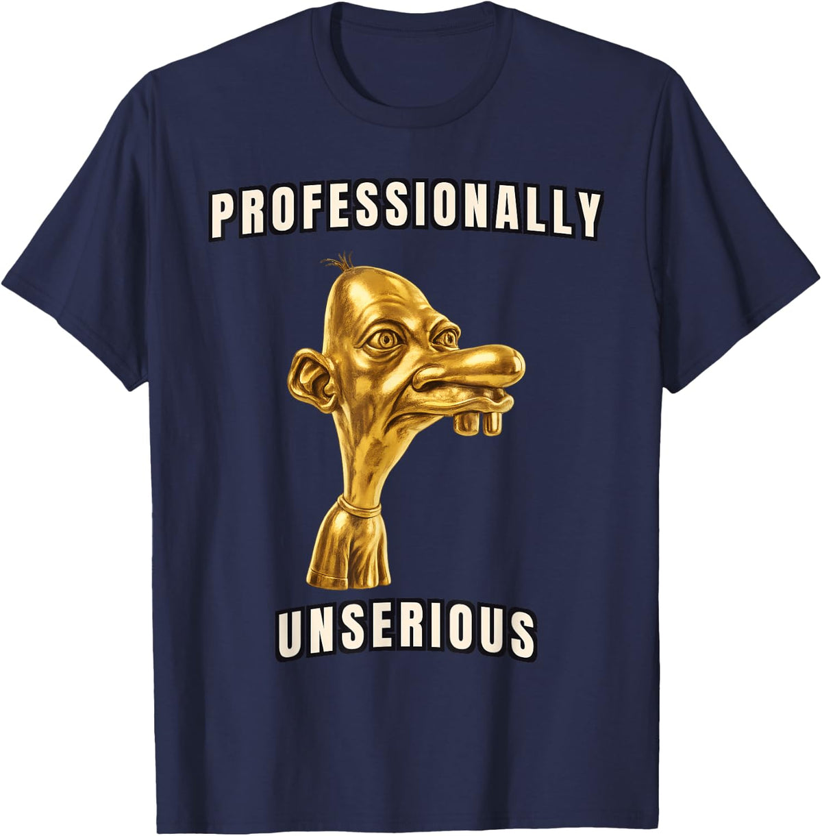 Neegy Meme Professionally Unserious T-Shirt - Navy Blue