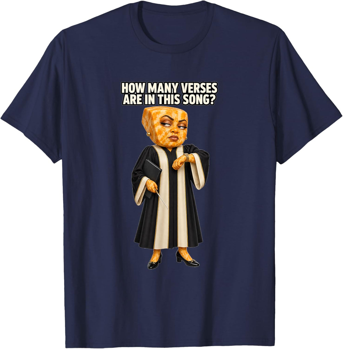 Choir Director-The Little Cheeses T-Shirt - Navy Blue