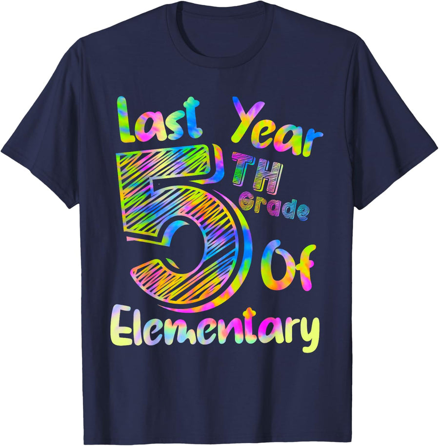 Back to School Hello 5th First Day of Fifth Grade Boys Kids T-Shirt - Navy Blue
