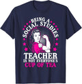 Social Studies Teacher T-Shirt - Navy Blue