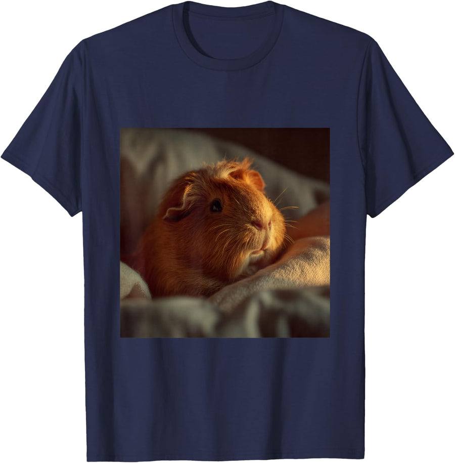 Cute Guinea Pig Lover Pet Rodent Animal T-Shirt - Navy Blue