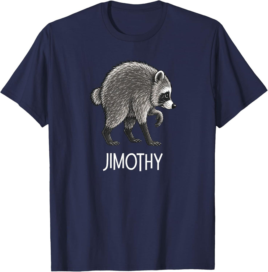 Jimothy Raccoon Cute Trash Panda Viral Animal Lover Gift T-Shirt - Navy Blue