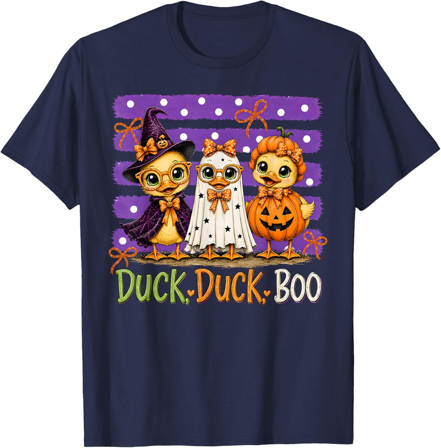 Halloween Duck Duck Boo Costume Ducks Men Women Kid T-Shirt - Navy Blue