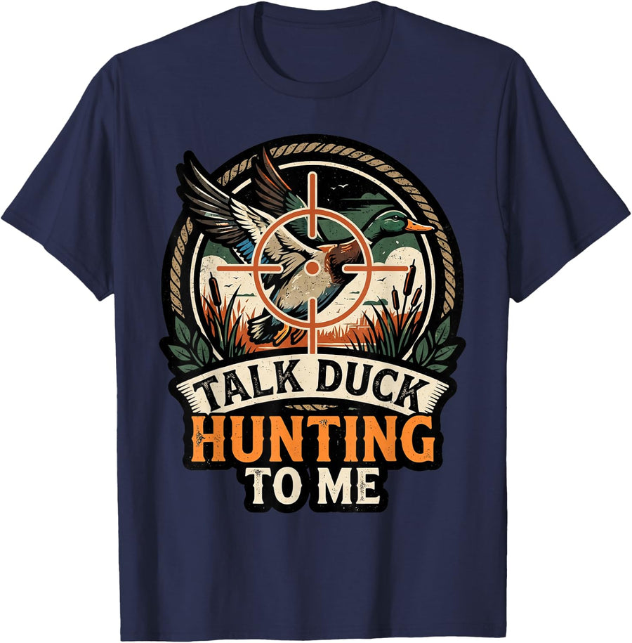 Duckling Talk Duck Hunting Waterfowl Duck Hunter T-Shirt - Navy Blue