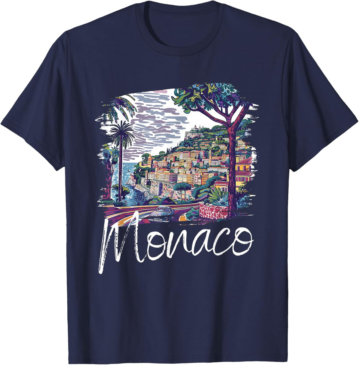 Monaco Souvenir / Monaco T-Shirt - Navy Blue