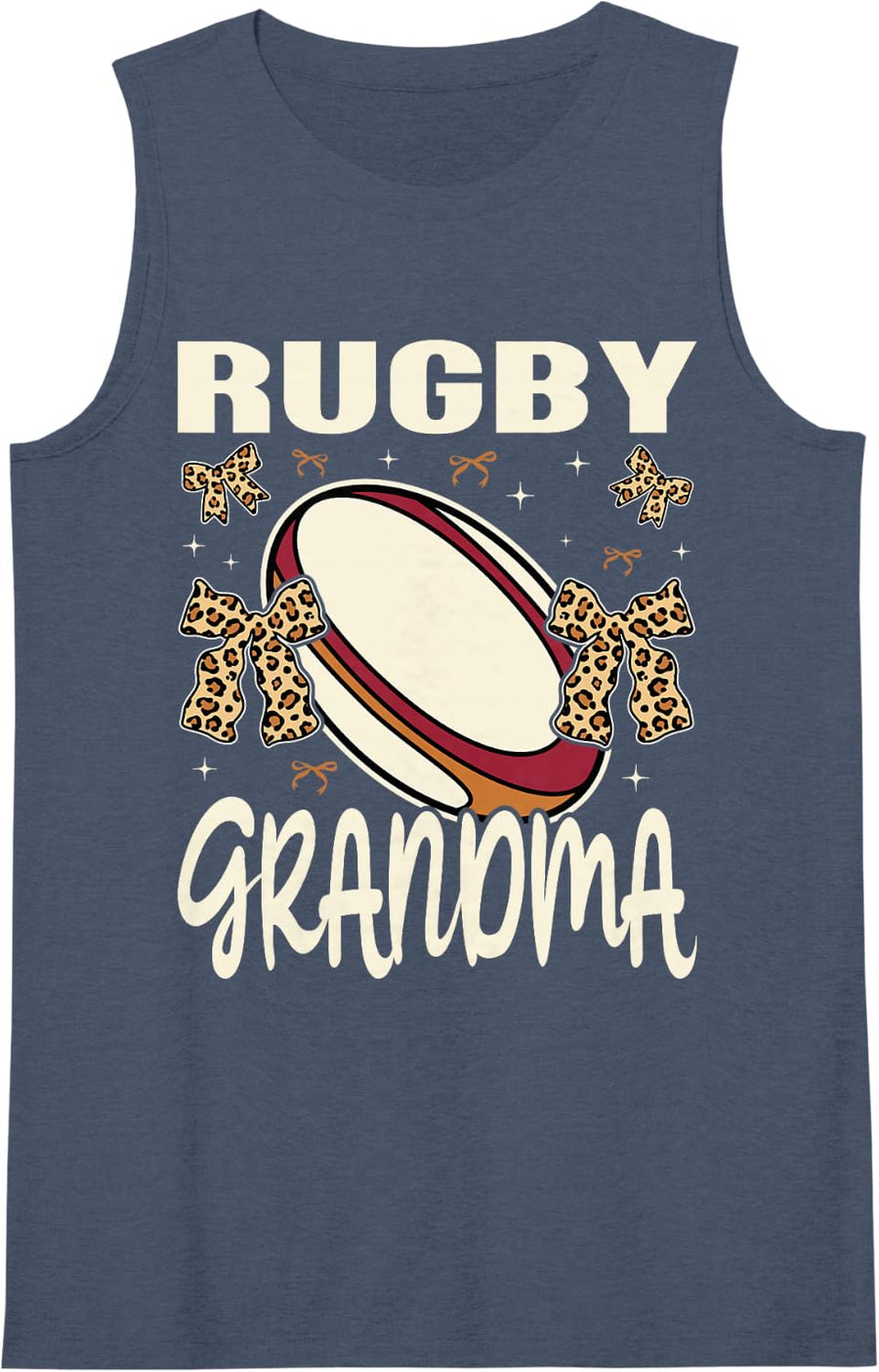 Women's Rugby Lover Player Cute Grandmother Women Grandma Tank Top - Navy Blue