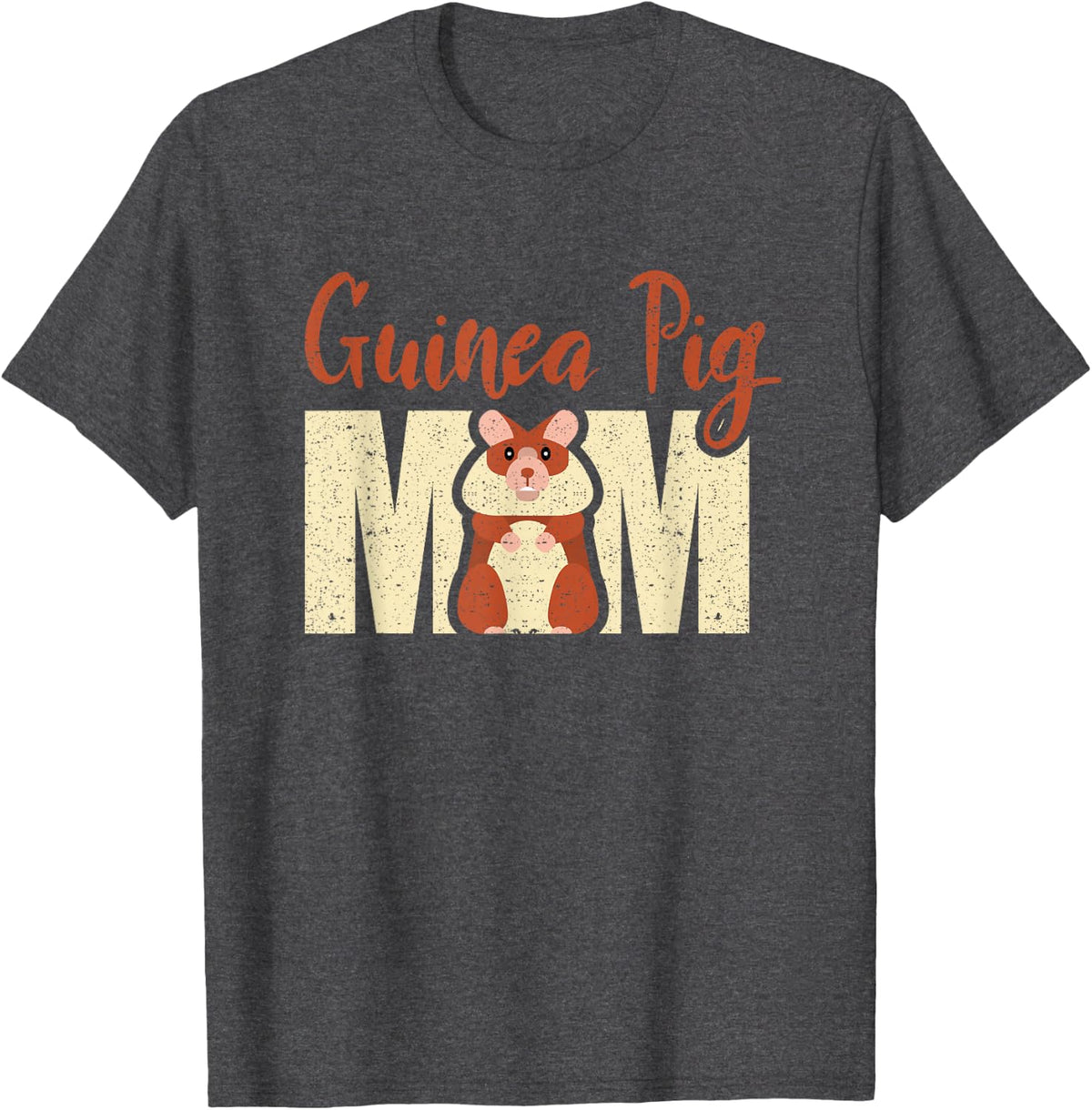 Guinea Pig Mom Mother Mommy Cute Pet Owner Animal Lover T-Shirt - Dark Heather Grey
